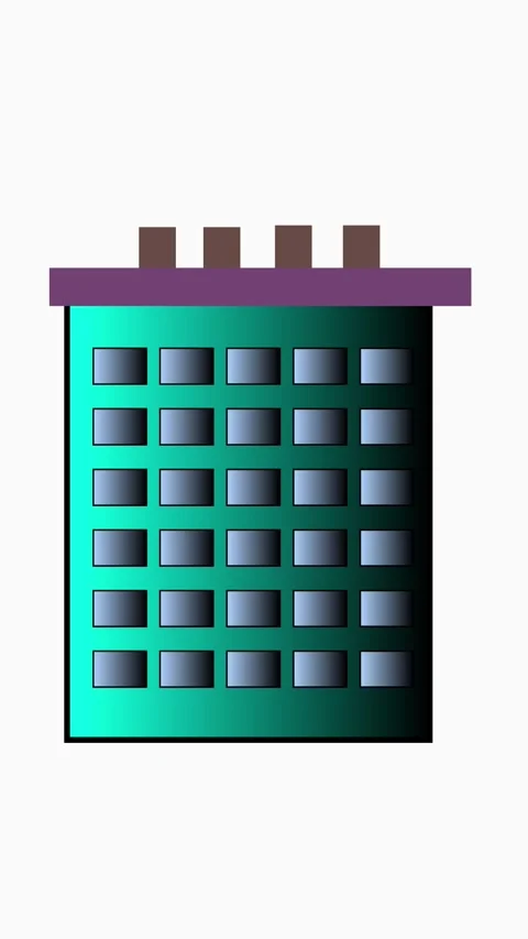 Abstract gradient building graphic representing architecture and city devel.. Vídeos de archivo 321626799