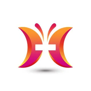 Abstract Gradient Butterfly Logo Design Template Premium Vector Иллюстрация