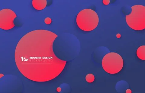 Abstract gradient circle color template of geometric design. Stock Illustration