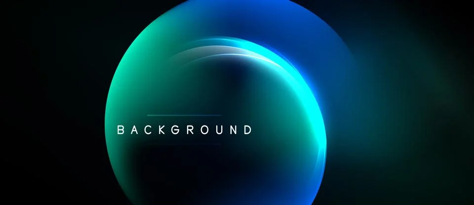 Abstract gradient circle design. Blue, green hues blend. Text reads BACKGROUN 스톡 일러스트