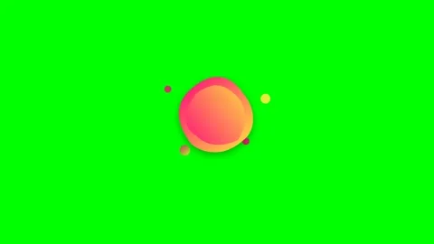Abstract gradient circle shape floating on a vibrant green background screen Stock-Footage 340903798