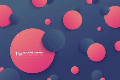 Abstract gradient circles of contrast color decoration background. イラスト素材