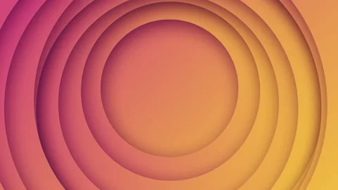 Abstract Gradient circles geometric Animation Background. paper cut style Stock Footage 196887882