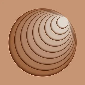 Abstract gradient circular pattern design in warm beige tones, creating a h.. Illustrazione stock