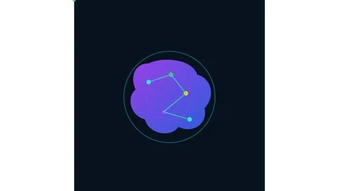 Abstract gradient cloud with connected nodes animation for tech and network Stock Footage 338188949