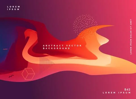 Abstract gradient color fluid design background Stock Illustration