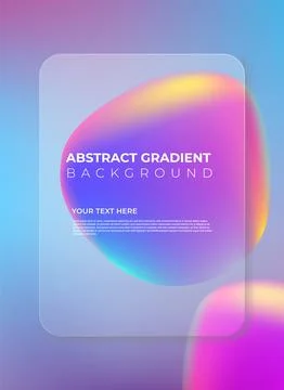Abstract Gradient  colorful Glassmorphism Effect vector background Stockillustratie
