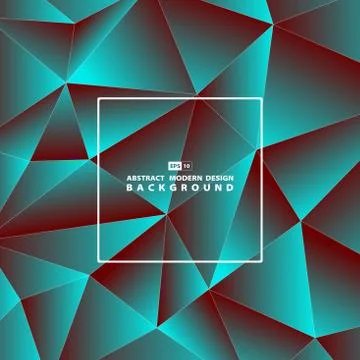 Abstract gradient colorful polygonal pattern design cover background. Stock Illustration