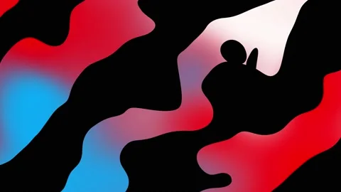 Abstract gradient colorful smooth wave background animation Stock Footage 171016061