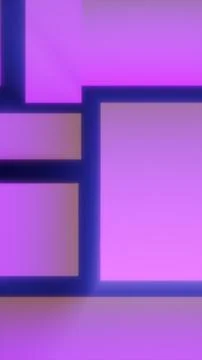 Abstract gradient composition of glowing pink and purple rectangular blocks.. Stock Illustration