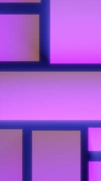 Abstract gradient composition of glowing pink and purple rectangular blocks w Stock Illustration