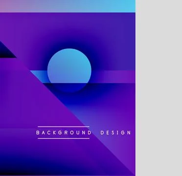 Abstract gradient composition. Purple, blue hues dominate design. Geometric Stock Illustration