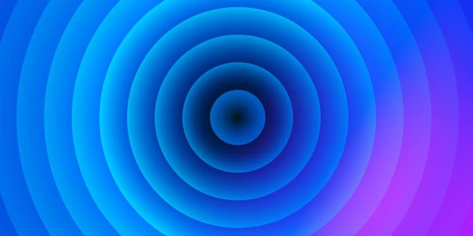 Abstract gradient concentric circles background. Minimalist colorful vector.. Illustrazione stock