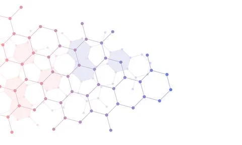 Abstract gradient connection hexagon background. Stock Illustration