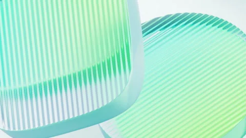 Abstract gradient cube geometric glass background, 3d rendering. Stock Footage 341307263