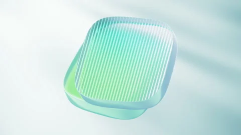 Abstract gradient cube geometric glass background, 3d rendering. 動画素材 341312678