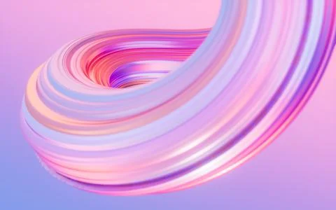 Abstract gradient curve background, 3d rendering. Stock Illustration