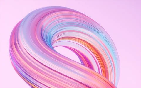 Abstract gradient curve background, 3d rendering. Stock Illustration