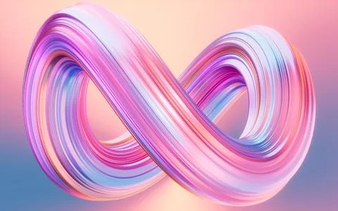 Abstract gradient curve background, 3d rendering. Stock-Illustration