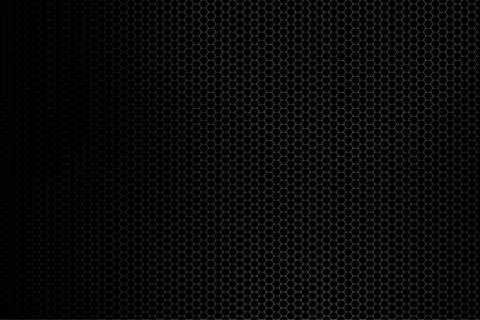 Abstract gradient dark gray background with white hexagon mesh. Stock Illustration