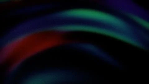 Abstract gradient with deep green, blue, purple, and red waves. Grainy text.. Illustrazione stock