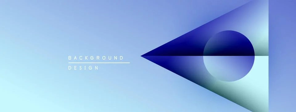 Abstract gradient design. Blue hues dominate, forming geometric shapes. Stock Illustration