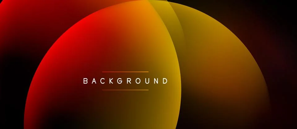 Abstract gradient design. Red, orange, yellow hues blend smoothly. Central te Illustrazione stock
