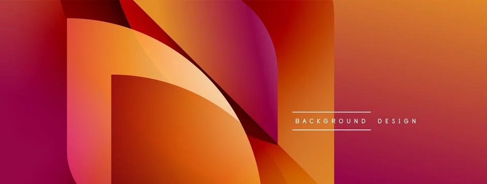 Abstract gradient design. Warm colors blend, creating dynamic shapes. Modern Illustrazione stock