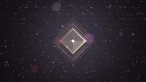 Abstract Gradient Diamond Shape Purple Background and Glowing Elements Stock Footage 306455423