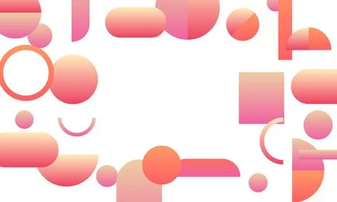 Abstract gradient different shape background. Stock Illustration