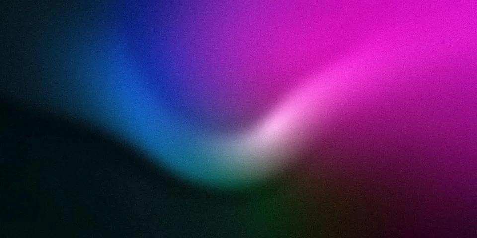 An abstract gradient featuring a smooth blend of vibrant purple, blue, gree.. Stock Illustration