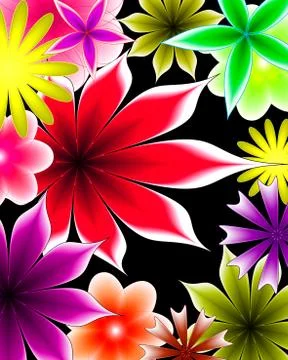Abstract gradient flower Stock Illustration
