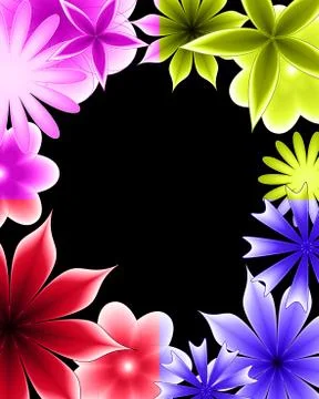 Abstract gradient flower Stock Illustration