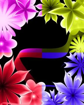 Abstract gradient flower Stock Illustration