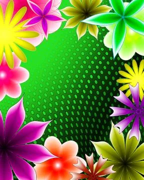 Abstract gradient flower Illustrazione stock