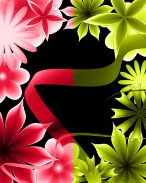 Abstract gradient flower Stock Illustration