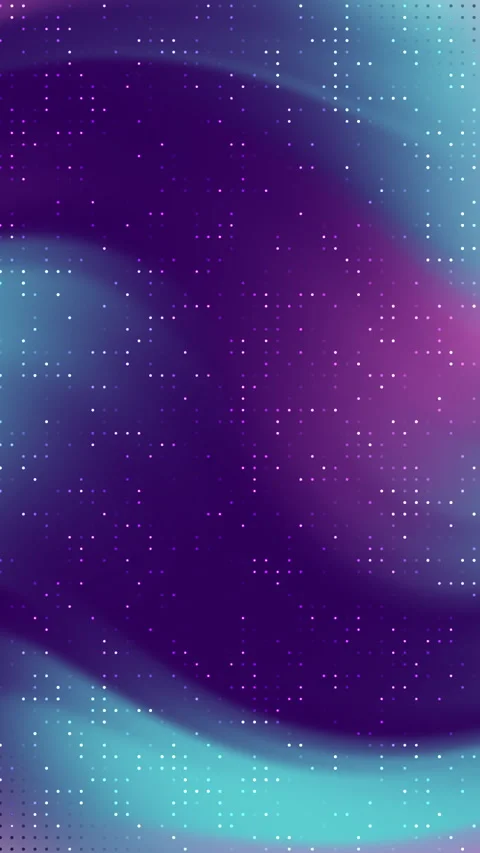 Abstract Gradient Flowing Waves with Digital Dots Overlay Stock Footage 339710177