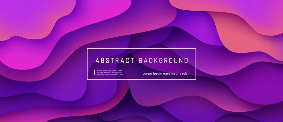 Abstract gradient fluid background with expressive purple wave motion flow and Stock Illustration