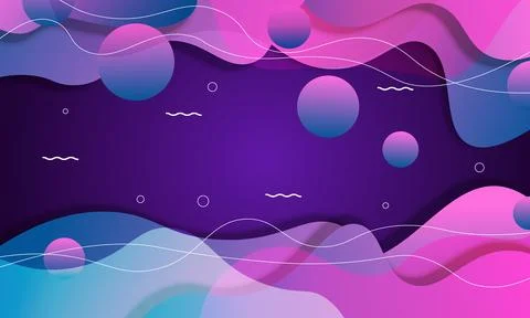 Abstract gradient fluid elements background. Stock Illustration