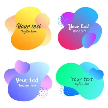 Abstract Gradient Frame Colorful Organic Stock Illustration