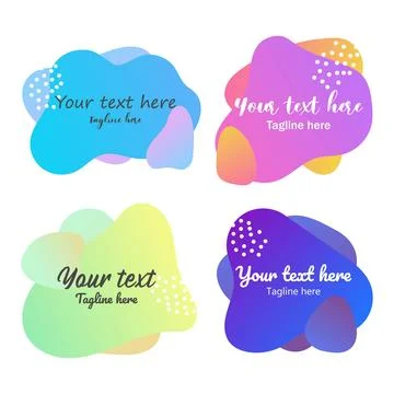 Abstract Gradient Frame Colorful Organic 2 Stock Illustration