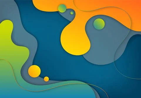 Abstract gradient free shape decorative artwork. Stock Illustration