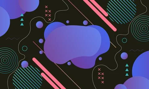 Abstract gradient geometric and fluid background. Stock Illustration