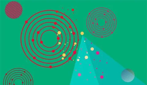 Abstract gradient geometric elements ,circles and lines design for web page.. Stock Illustration