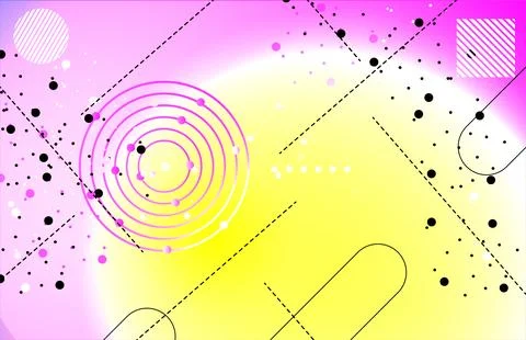 Abstract gradient geometric elements ,circles and lines design for web page.. Illustrazione stock