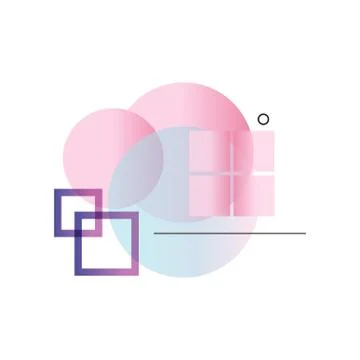 Abstract gradient geometric forms, colorful design for label, presentation Stock Illustration