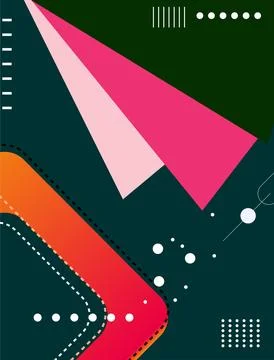 Abstract gradient geometric shape and lines background. Modern futuristic c.. Stockillustratie