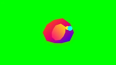 Abstract gradient geometric shape centered on a bright green background 스톡 동영상 341823607