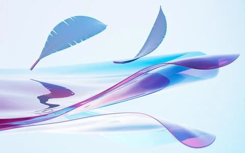 Abstract gradient glass background, 3d rendering. Stock Illustration