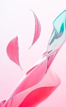 Abstract gradient glass background, 3d rendering. Stock Illustration